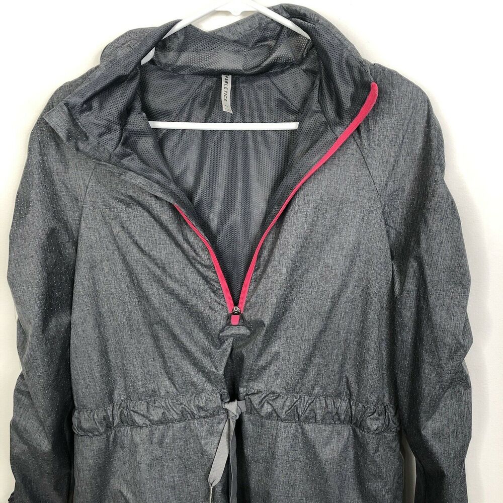 Fabletics Danielle Pullover Grey Pink Hooded Outd… - image 5